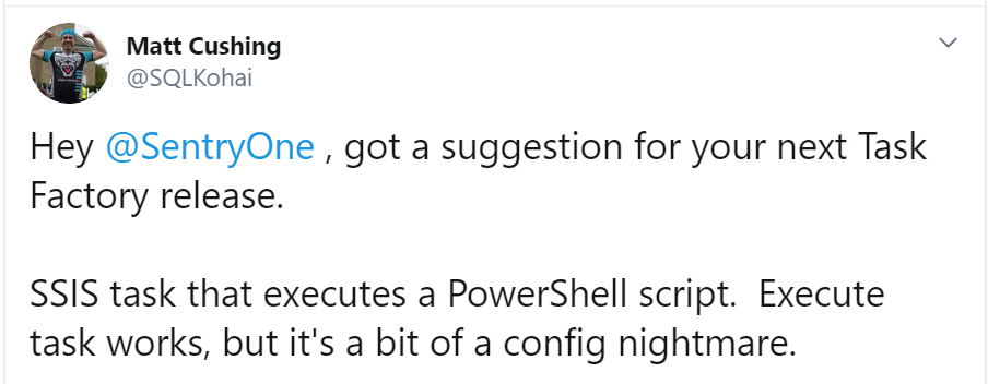 PowerShell Task Tweet - Feature Idea - PowerShell